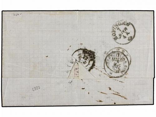 ✉ LEVANTE: CORREO FRANCES. Ed. . 1867 (Apr 22). Cover from A