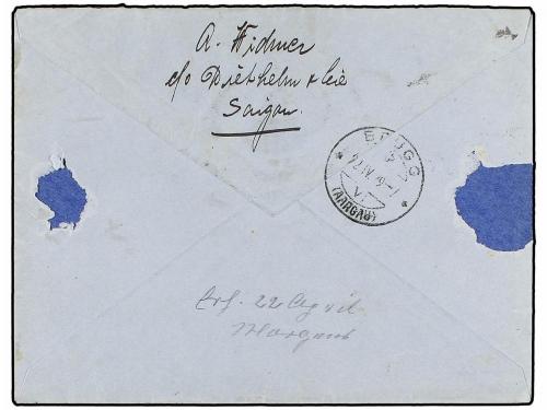 ✉ INDOCHINA. 1929. Airmail registered cover to Switzerland f