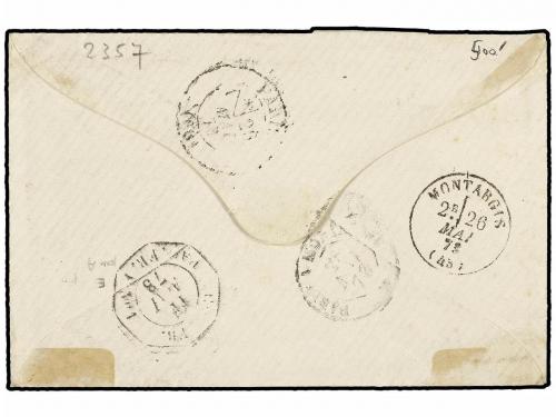 ✉ GUADALUPE. 1873 (May 6). Cover from Basse-Terre to France 