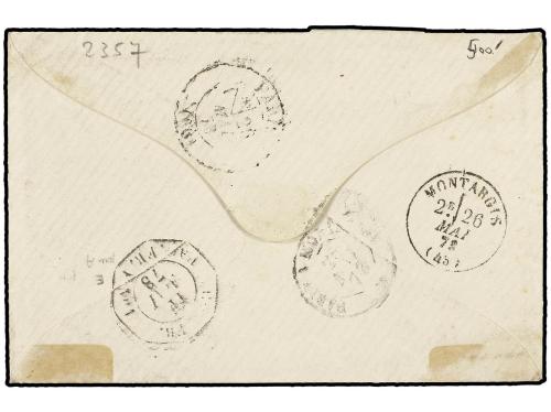 ✉ GUADALUPE. 1873 (May 6). Cover from Basse-Terre to France 