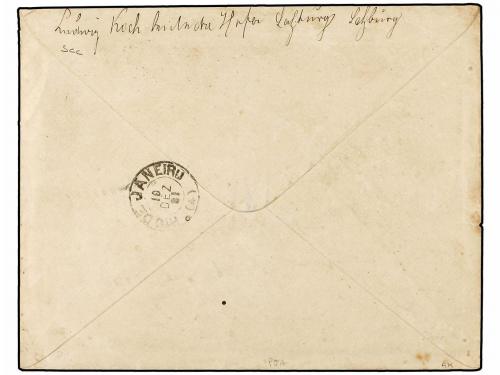 ✉ AUSTRIA. 1881 (Nov 11). Cover to Rio de Janeiro, Brazil wi