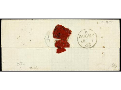 ✉ ITALIA ANTIGUOS ESTADOS: ESTADOS PONTIFICIOS. 1862 (May 26
