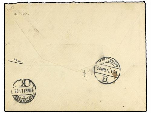 ✉ ISLANDIA. Sc. 80-85. 1908 (Dec 22). Registered cover to CO