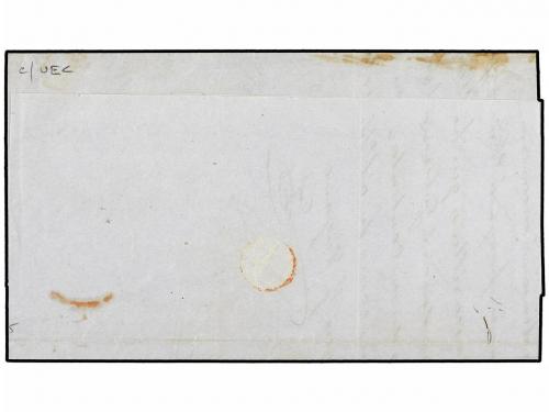 ¿ PERU. 1851 (April 20). Cover from TACNA to LONDON showing