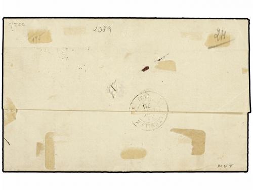 ✉ INDIA FRANCESA. Ce. 19+23. 1876 (Dec 8). Entire letter to 