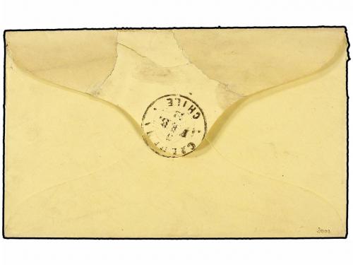 ✉ CHILE. Sc. 17 (2), 18 (4). 1872. COPIAPO a COQUIMBO. 5 cts
