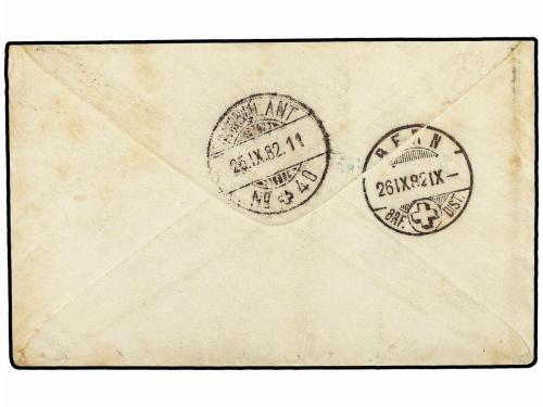 ✉ COLOMBIA. Sc. 107. 1882. BOGOTA a BERNA (Suiza). 10 cts. l