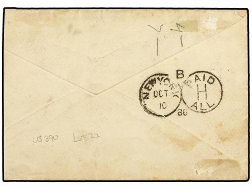 ✉ BRASIL. Sc. 71, 86 (2). 1886. RÍO DE JANEIRO a U.S.A. 10 r