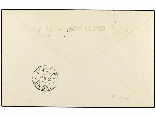 ✉ ALBANIA. 1925 (30-V). TIRANA a VALONA. PRIMER VUELO, marca