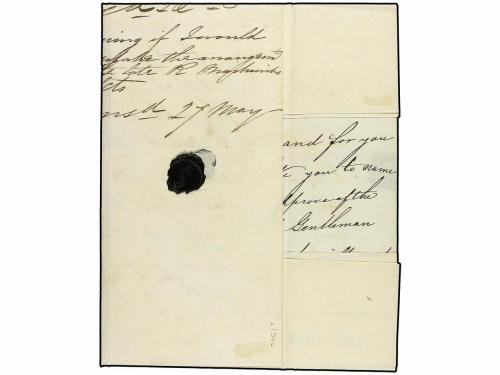 ✉ MACAO. 1836 (25 Mayo). MACAO a CANTON. Carta completa con 