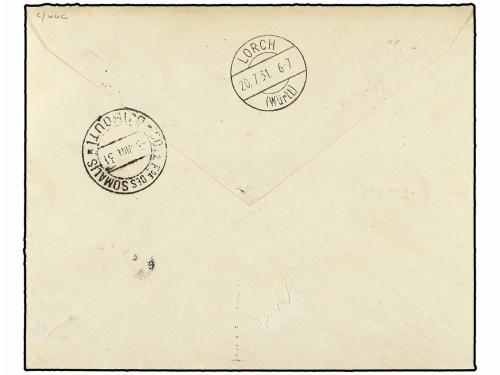 ✉ ETIOPIA. 1931 (2-VII). ADDIS ABBEBA a ALEMANIA. Carta circ