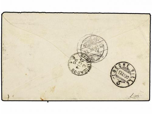 ✉ ARGENTINA. 1890. ROSARIO a SUIZA. 8 ctvos. carmín (3). Car