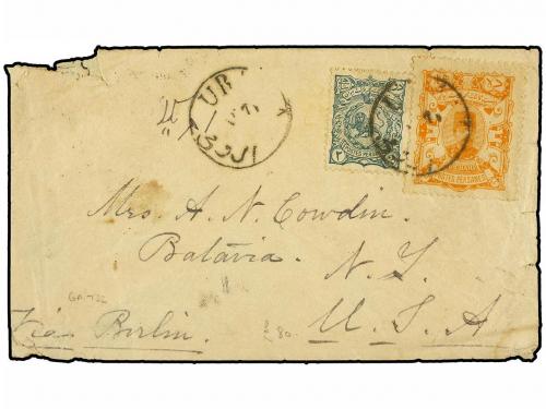 ✉ IRAN. 1880-1917. Lot of 14 covers different frankings, goo