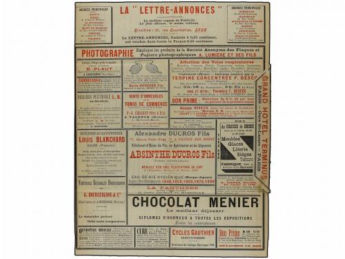 ✉ FRANCIA. 1896. ST. GENIS-LAVAL a OULLINS. Entero postal de