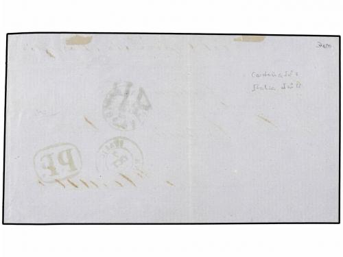 ✉ ITALIA. 1862. NAPOLI a PUENTE CESURES (Galicia, España). F