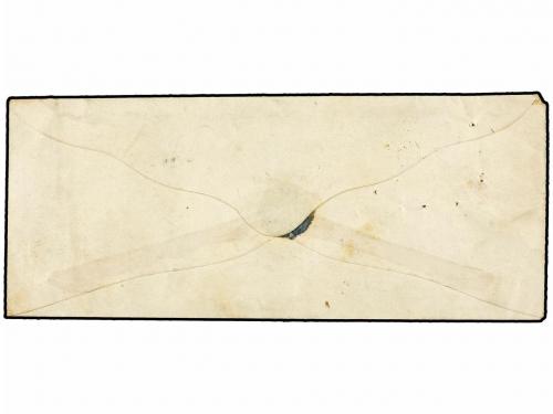 ✉ FRANCIA. Yv. 14. 1855. BESANCON a PARIS. 20 cts. azul FRAU