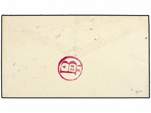 ✉ REPUBLICA DOMINICANA. 1891. SANTO DOMINGO a USA. Entero po