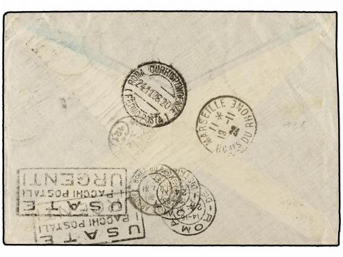 ✉ ITALIA. 1928 (15-11). ROMA a MARSELLA. Circulada en el vue