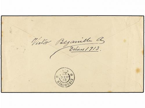 ✉ CHILE. 1901. SANTIAGO a HOLANDA. Entero postal de 20 ctvos