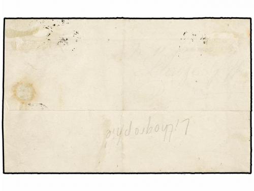 ✉ FRANCIA. Yv. T-1. 1859. BURDEOS. Faja de prensa circulada 