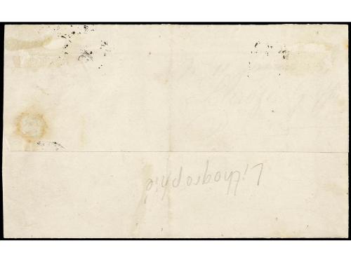 ✉ FRANCIA. Yv. T-1. 1859. BURDEOS. Faja de prensa circulada 