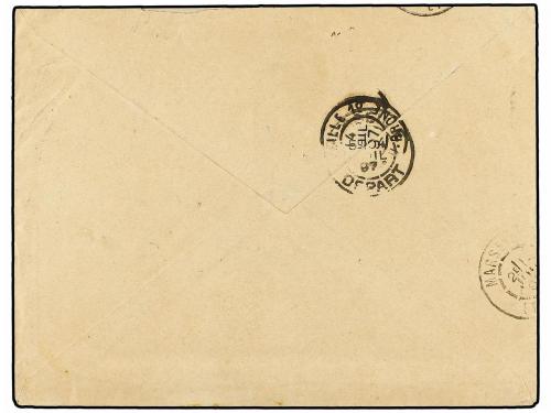 ✉ FRANCIA. 1897. MARSEILLE a SUIZA. Sobre ilustrado circulad