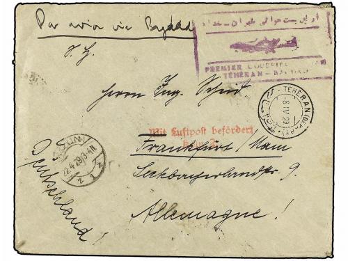 ¿ IRAN. 1929 (8-IV). TEHERAN to GERMANY. AIR MAIL. FIRST FLI