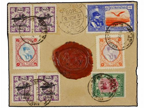 ✉ IRAN. 1931 (7-XI). KERMANSHAH to GREAT BRITAIN. AIR MAIL. 