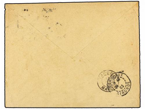 ✉ MARRUECOS. 1903. PARÍS a TÁNGER. 30 cts. lila, tasada a la