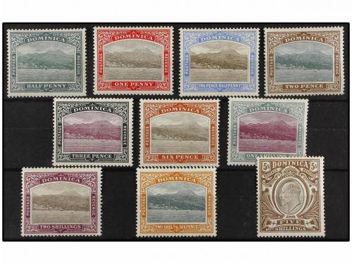 * DOMINICA. Sg. 27/36. 1903. COMPLETE set, hinged. Stanley G