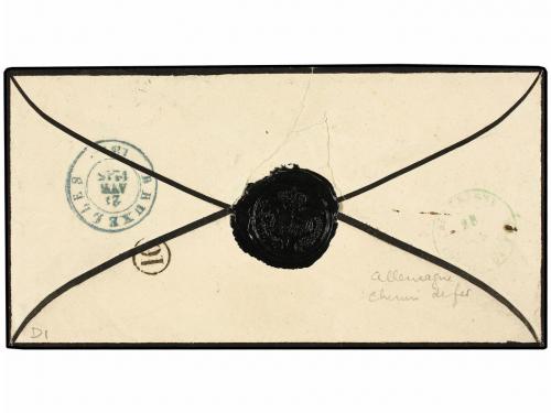 ✉ ALEMANIA ANTIGUOS ESTADOS: SAJONIA. 1852. COBURG to BRUXEL