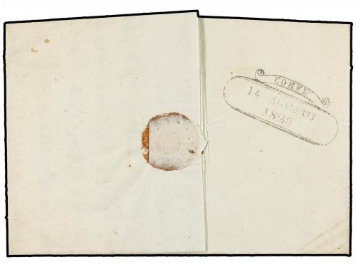 ✉ GRECIA: ISLAS JONICAS. 1825 (August 2). CORFU to PHISCARDO