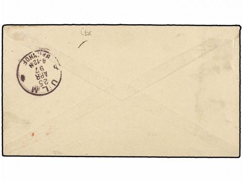 ✉ SEYCHELLES. Sg. 9/12, 14, 22/23. 1897. SEYCHELLES to GERMA