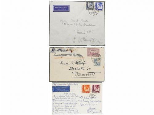 ✉ INDIA HOLANDESA. 1928-38. Twelve AIR MAIL covers to EUROPE