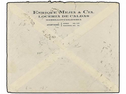 ✉ COLOMBIA. 1931 (7 Febrero). MEDELLIN a NEW YORK. Circulado