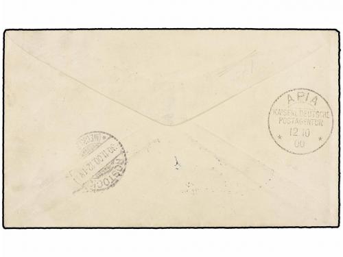 ✉ TONGA. 1900. VAVAU to GERMANY. 2 sh. stamp on reverse Germ