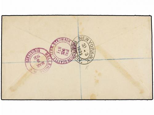 ✉ TONGA. 1931. NUKUALOFA to USA. 1/2 d., 5 d., 6 d. and 7 1/