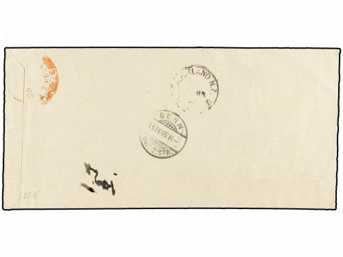 ✉ TONGA. 1905. NUKUALOFA to SWITZERLAND. 7 1/2 d., 10 d. and