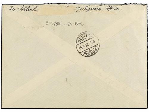 ¿ GUINEA PORTUGUESA. 1932. BISAO a ALEMANIA. 50 cts. violeta