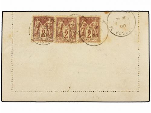 ✉ FRANCIA. 1900. PARÍS to GERMANY. Postal stationary card of