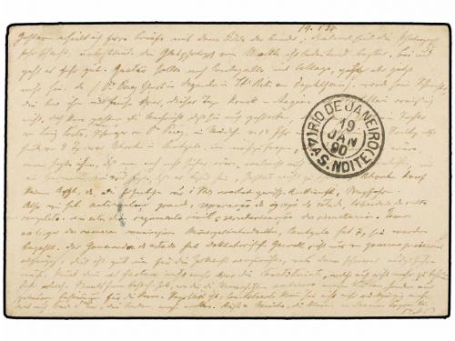 ✉ BRASIL. 1890. S. RITA DO RIO NEGRO to GERMANY. 40 reis blu