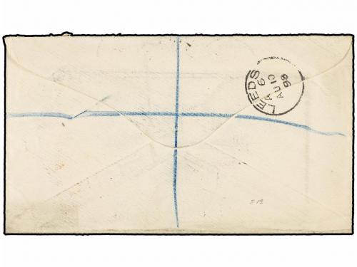 ✉ NUEVA ZELANDA. 1898. DUNEDIN to ENGLAND. 1/2 d., 1 d. and 