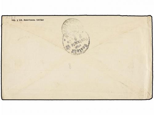 ✉ CHILE. 1904. BULNES a ALEMANIA. Entero Postal particular M