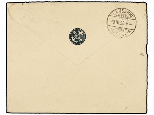 ✉ GIBRALTAR. 1898. GIBRALTAR to SWITZERLAND. 5 cts. green (4