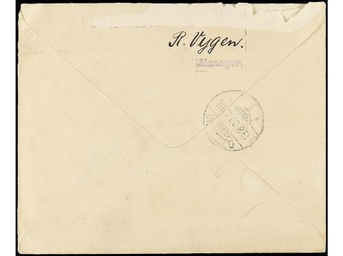 ✉ CEILAN. 1900. COLOMBO to ALEMANIA. 5 cents. postal station