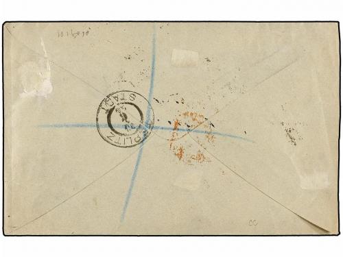 ✉ PERU. 1895. LIMA a ALEMANIA. Espectacular franqueo, al dor