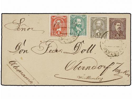 ✉ PARAGUAY. 1898. ASUNCIÓN a ALEMANIA. Entero Postal de 5 ct