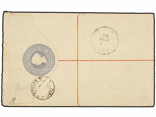 ✉ BARBADOS. 1890. BARBADOS to FRANCE. 2 pence registered pos