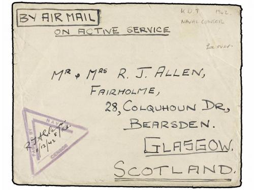 ✉ KENIA. 1942. KENYA to SCOTLAND. AIR MAIL cover franked wit