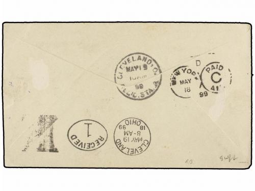 ✉ GRENADA: GRENADINAS. 1899. GRENADA to U.S.A. 1/2 d. and 1 